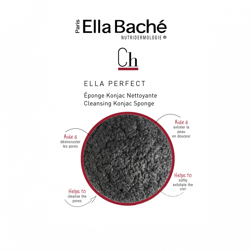 Éponge Nettoyante Konjac Charbon