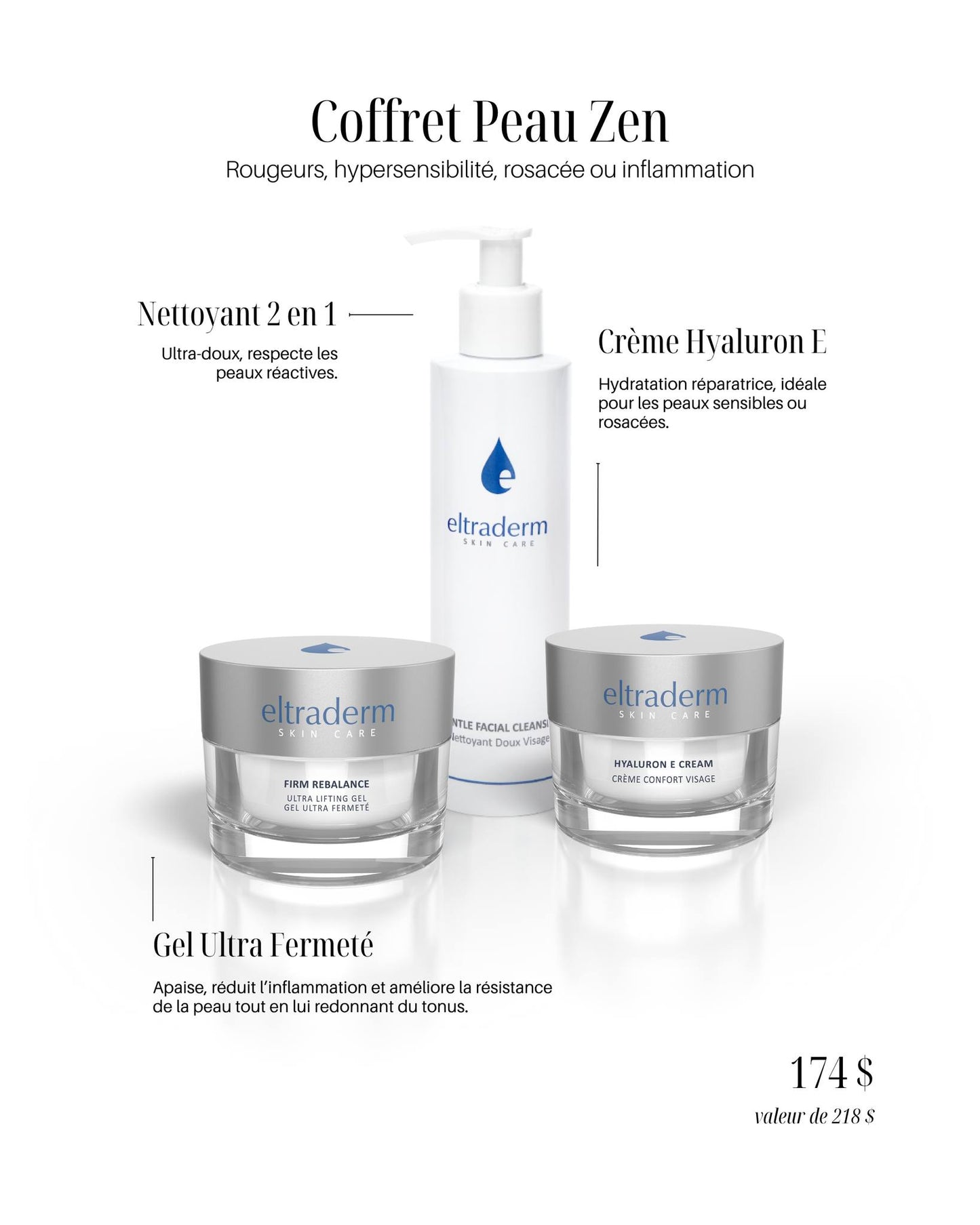 Trio Peau zen effet calmant sur les rougeurs