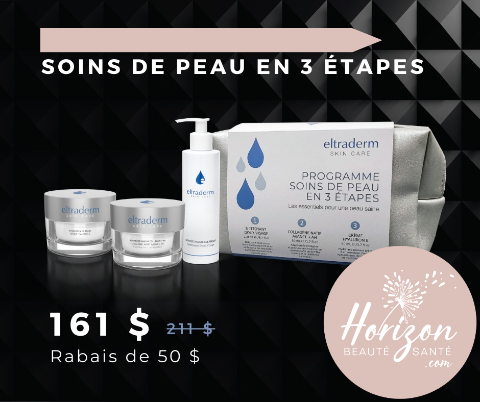 Trousse soins de peau en 3 étapes -